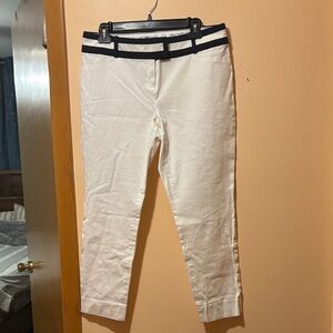The Limited White Pants with Black Trim